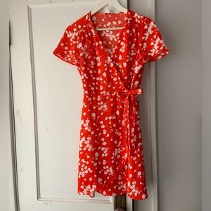 Jcrew wrap mini dress